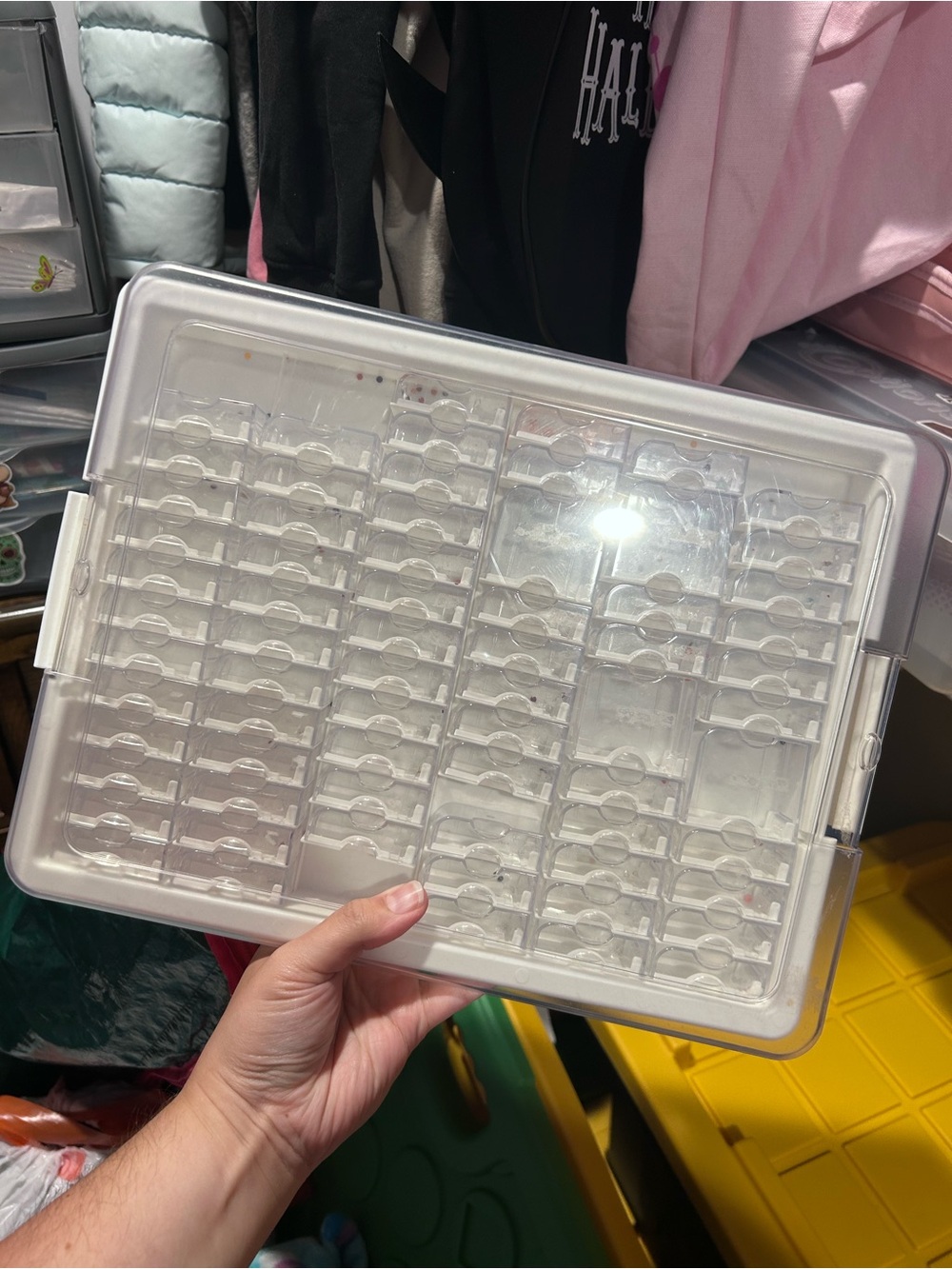 Clear Plastic Bead and Small Parts Organizer Tray - Clear